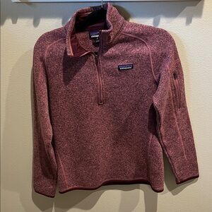 Patagonia Better Sweater Quarter-Zip in Pink/Burgundy tones - Medium